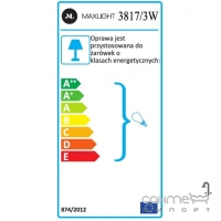 Настенный светильник бра Maxlight Bilbao 3817/3W модерн, прозрачный, хром, стекло, металл