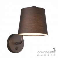 Настенный светильник бра с абажуром Maxlight Chicago W0194 классика, черный, текстиль, металл