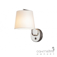 Настенный светильник бра с абажуром Maxlight Chicago W0195 классика, белый, хром, текстиль, металл