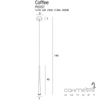 Люстра подвесная Maxlight Coffee P0337 модерн, коричневый, металл