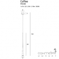 Люстра подвесная Maxlight Coffee P0338 модерн, коричневый, металл