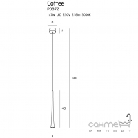 Люстра подвесная Maxlight Coffee P0372 модерн, черный, металл