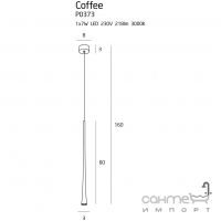 Люстра подвесная Maxlight Coffee P0373 модерн, черный, металл