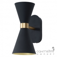 Настінний світильник бра Maxlight Cornet W0246 конструктивізм, чорний, метал, золотий