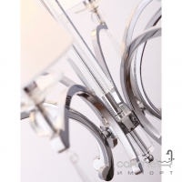 Люстра подвесная Maxlight Lisbona P0105 классика, белый, хром, прозрачный, текстиль, металл, стекло