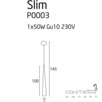 Люстра підвісна Maxlight Slim P0003 хай-тек, білий, метал