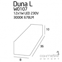 Настенный светильник Maxlight Duna W0107 минимализм, белый матовый, металл