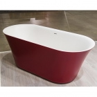 Отдельностоящая ванна из литого камня Balteco Fiore 160 белая внутри/цветная снаружи