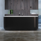 Пристінна ванна з литого каменю Balteco Gamma 160 CW біла всередині/кольорова зовні