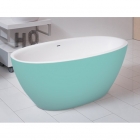 Окремостояча ванна з литого каменю Balteco Flo 169 біла всередині/кольорова зовні