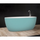 Окремостояча ванна з литого каменю Balteco Senzo 178 біла всередині/кольорова зовні