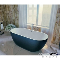 Окремостояча ванна з литого каменю Balteco Halo 170 біла всередині/кольорова зовні