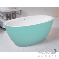 Окремостояча ванна з литого каменю Balteco Flo 169 біла всередині/кольорова зовні