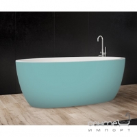 Отдельностоящая ванна из литого камня Balteco Senzo 178 белая внутри/цветная снаружи