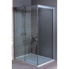 Розсувна душова кабіна Balteco Makro 90x180x200 прозора, алюмінієвий профіль
