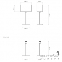 Настільна лампа Astro Park Lane Table 1080013 Полірований Хром (без абажура)