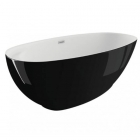 Отдельностоящая ванна Polimat Kivi 165x75 00472 белая/черная глянцевая