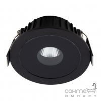 Точечный светильник встраиваемый влагостойкий Maxlight Plazma H0088 хай-тек, металл, черный, стекло
