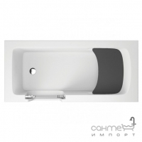 Акриловая ванна со стеклянной дверцей Polimat Vovo 170x75 00894 белая с передней 00895  и боковой 00891 панелью