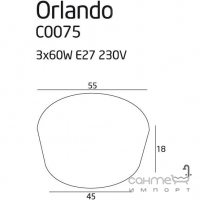 Светильник потолочный Maxlight Orlando C0075 модерн, черный, белый, хром, металл