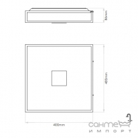 Светильник аварийный, автоматический Astro Lighting Mashiko 400 Square LED Emergency Selftest 1121072 Полированный Хром