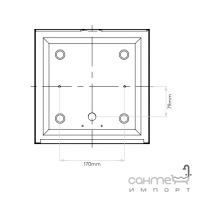 Потолочный светильник для ванной Astro Lighting Mashiko 300 Square 1121003 Полированный Хром