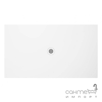 Прямокутний душовий піддон із штучного каменю 90х80 Polimat Fresco 00454 білий матовий
