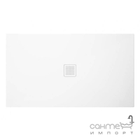 Прямокутний душовий піддон із штучного каменю 160х80 Polimat Perfetto 00465 білий глянсовий