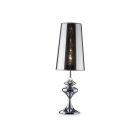 Настільна лампа Ideal Lux Alfiere 032436 арт-деко, хром, прозорий, напівпрозорий, хром