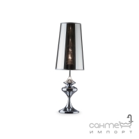 Настільна лампа Ideal Lux Alfiere 032436 арт-деко, хром, прозорий, напівпрозорий, хром