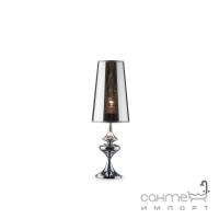 Настільна лампа Ideal Lux Alfiere 032467 арт-деко, хром, прозорий, напівпрозорий, хром