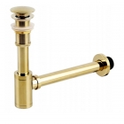 Сифон для раковины универсальный с донным клапаном Rea REA-A5692 Light Gold светлое золото