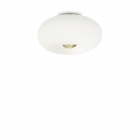 Светильник потолочный Ideal Lux Arizona 214504 модерн, белый, латунь, дутое стекло, металл