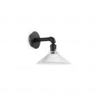 Настінний світильник Ideal Lux Astrid 139951 лофт, чорний матовий, прозорий, скло, метал