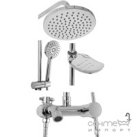 Змішувач для ванни з душовою стійкою Rea Luis Chrome REA-P7007 хром