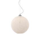 Люстра подвесная Ideal Lux Basket 096100 современный, белый, хром, огнестойкая бечевка