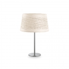 Настольная лампа Ideal Lux Basket 082387 модерн, белый, хром, огнестойкая бечевка, металл