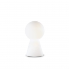 Настольная лампа Ideal Lux Birillo 000268 белый, хром, окисленное стекло, металл