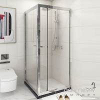 Квадратна душова кабіна Asignatura Tinto 49020709 профіль сатин/прозоре скло