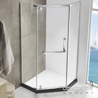 Пентагональна душова кабіна Asignatura Turia 39020409 профіль хром/прозоре скло