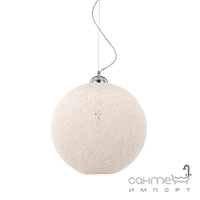 Люстра подвесная Ideal Lux Basket 096162 современный, белый, хром, огнестойкая бечевка