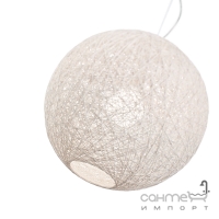 Люстра подвесная Ideal Lux Basket 096162 современный, белый, хром, огнестойкая бечевка