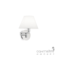 Настенный светильник Ideal Lux Beverly 126784 классический, белый, хром, ткань, металл, пластик