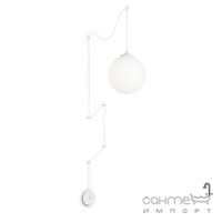 Люстра подвесная Ideal Lux Boa 160863 модерн, белый матовый, окисленное стекло, металл