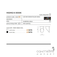 Точковий світильник Azzardo Momo 8 LED 3000K 6W AZ2279 чорний