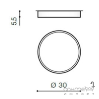 Светильник потолочный Azzardo Monza II R 30 3000K LED 36W AZ3794 черный