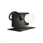 Прикроватный настенный светильник с полочкой и USB-выходом Ideal Lux Book-1 AP 174808 модерн, черный матовый