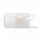 Настінний світильник з поличкою і USB-виходом Ideal Lux Book-2 AP 174822 модерн, білий матовий