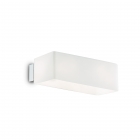 Светильник настенный Ideal Lux Box 009537 модерн, белый, окисленное стекло