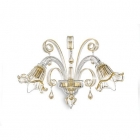 Светильник настенный Ideal Lux Ca' D'oro 020983 классический, янтарный, медь